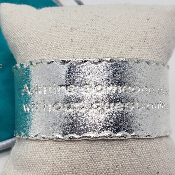 Rustic Cuff Inspiration Wide Cuff Bracelet Admire Beauty Silver Tone Engraved - Picture 2 of 5